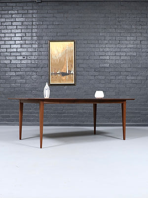 Mid Century Modern Expanding Sculpted Walnut Dining Table, c.1960’s