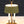 Vintage French Bouillotte Style Brass & Painted Tole Table Lamp, c.1960’s