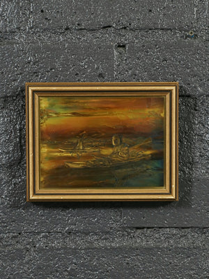 Vintage Canadian “Our Native Land” Copper Acid Etching by Priddat’s Studio, c.1970’s