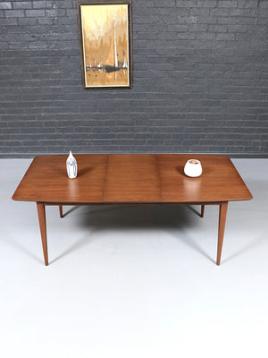 Mid Century Modern Expanding Sculpted Walnut Dining Table, c.1960’s