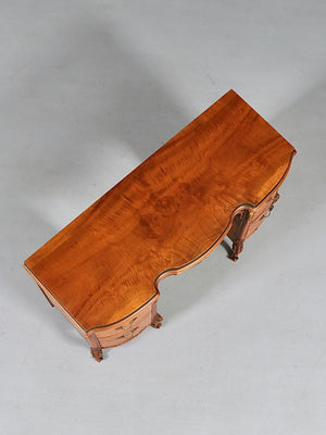 French Provincial Style Burlwood Desk / Vanity by Romweber Industries, c.1940's