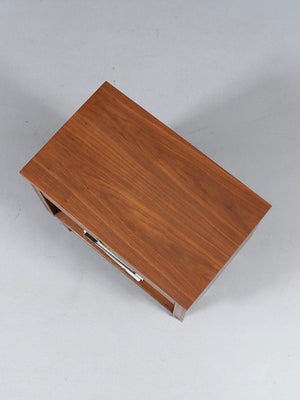 Single Mid Century Modern Walnut Night Stand w/ Bookcase, c.1960’s