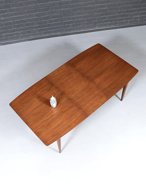 Mid Century Modern Expanding Sculpted Walnut Dining Table, c.1960’s