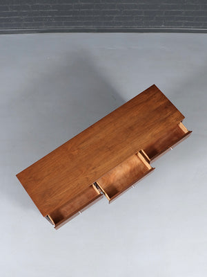 Mid-Century Modern 9-Drawer Walnut Dresser by Dixie, c.1960's