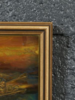 Vintage Canadian “Our Native Land” Copper Acid Etching by Priddat’s Studio, c.1970’s