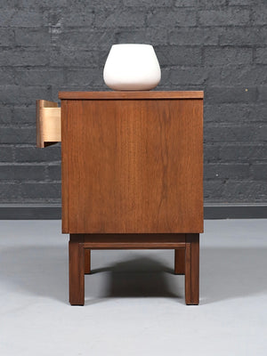 Single Mid Century Modern Walnut Night Stand w/ Bookcase, c.1960’s