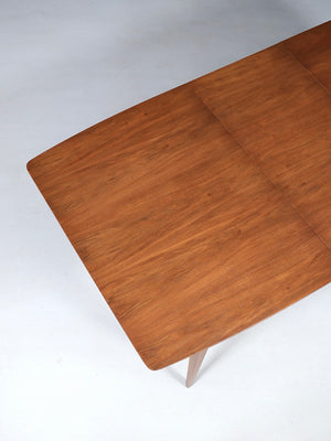 Mid Century Modern Expanding Sculpted Walnut Dining Table, c.1960’s