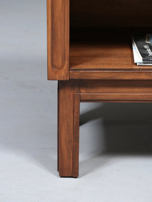 Single Mid Century Modern Walnut Night Stand w/ Bookcase, c.1960’s