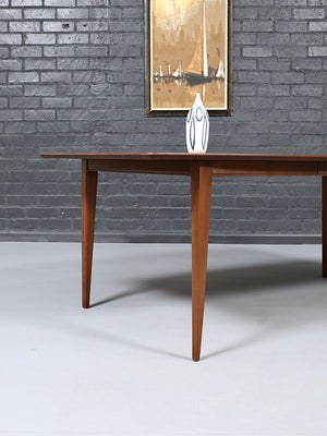 Mid Century Modern Expanding Sculpted Walnut Dining Table, c.1960’s