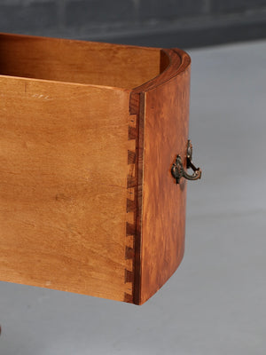 French Provincial Style Burlwood Desk / Vanity by Romweber Industries, c.1940's