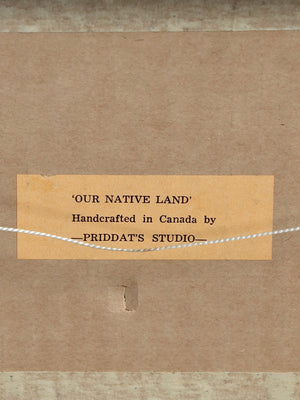 Vintage Canadian “Our Native Land” Copper Acid Etching by Priddat’s Studio, c.1970’s