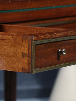 French Louis XVI Style Mahogany Secretary Desk w/ Brass Accents, c.1920’s