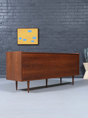 Mid-Century Modern Walnut Credenza w/ Cane Front Doors, c.1960’s