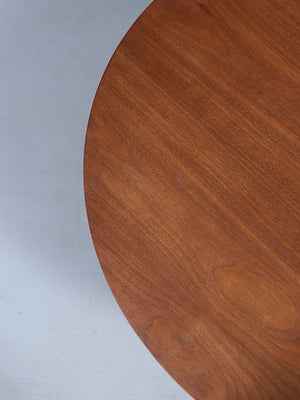 Mid-Century Modern Sculpted Walnut Round Coffee Table, c.1960’s