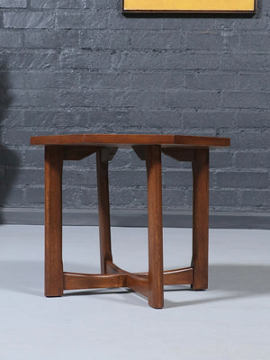 Pair of Mid-Century Modern Octagonal Walnut Side Tables by Lane, c.1960’s