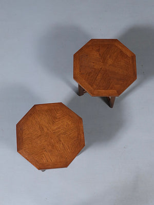 Pair of Mid-Century Modern Octagonal Walnut Side Tables by Lane, c.1960’s