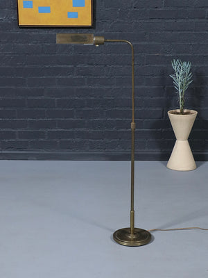 Mid-Century Modernist Articulating Brass Reading Floor Lamp, c.1960’s