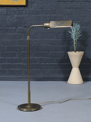 Mid-Century Modernist Articulating Brass Reading Floor Lamp, c.1960’s