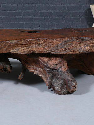 Organic Modern Sculptural Redwood Freeform Coffee Table, c.1960’s