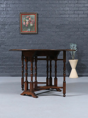 American Farmhouse Maple Drop-Leaf Dining Table, c.1940’s