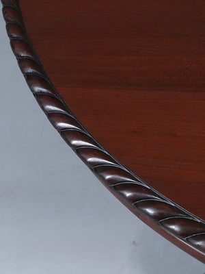 American Empire Mahogany Carved Dining Table w/ Paw Feet, c.1940’s