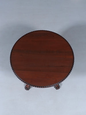 American Empire Mahogany Carved Dining Table w/ Paw Feet, c.1940’s