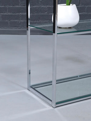 Vintage Post Modern Chrome & Glass Etagere Bookshelf, c.1970’s