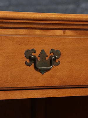 Pair of American Traditional Maple Night Stands w/ Bookcase, c.1960’s