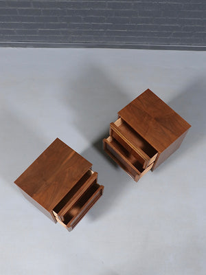 Pair of Mid-Century Modern Walnut Night Stands, c.1960’s
