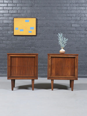 Pair of Mid-Century Modern Walnut Night Stands, c.1960’s