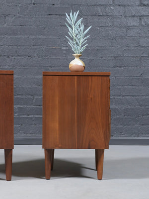 Pair of Mid-Century Modern Walnut Night Stands, c.1960’s