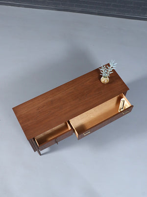 Mid-Century Modern Sculpted Walnut Dresser by United Furniture, c.1960’s
