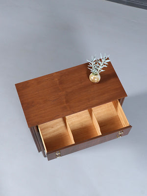 Mid-Century Modern Sculpted Walnut Highboy Dresser by United Furniture, c.1960’s