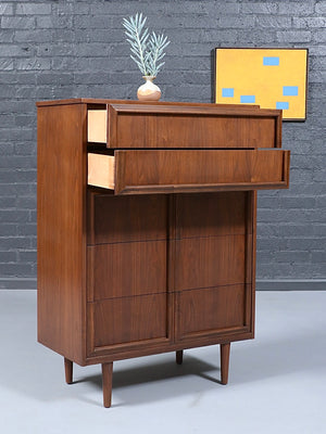 Mid-Century Modern Walnut Highboy Dresser by Union Made Carpenters, c.1960’s