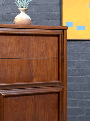 Mid-Century Modern Walnut Highboy Dresser by Union Made Carpenters, c.1960’s