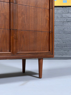 Mid-Century Modern Walnut Highboy Dresser by Union Made Carpenters, c.1960’s