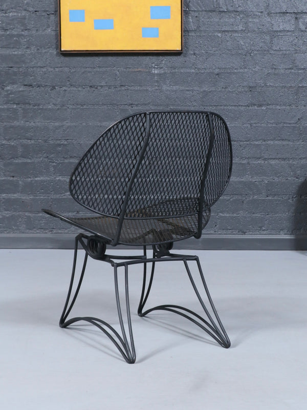 Pair Homecrest "Casino" Mesh Iron Clamshell Style Chairs, c.1960’s