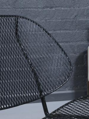 Pair Homecrest "Casino" Mesh Iron Clamshell Style Chairs, c.1960’s