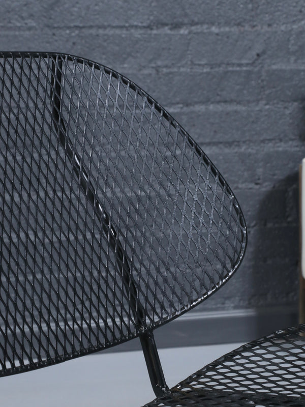 Pair Homecrest "Casino" Mesh Iron Clamshell Style Chairs, c.1960’s