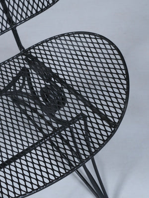 Pair Homecrest "Casino" Mesh Iron Clamshell Style Chairs, c.1960’s