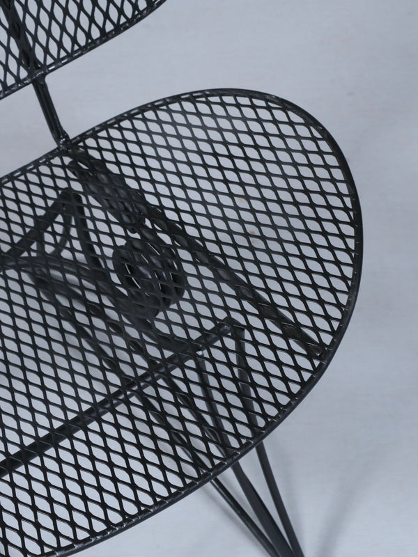 Pair Homecrest "Casino" Mesh Iron Clamshell Style Chairs, c.1960’s
