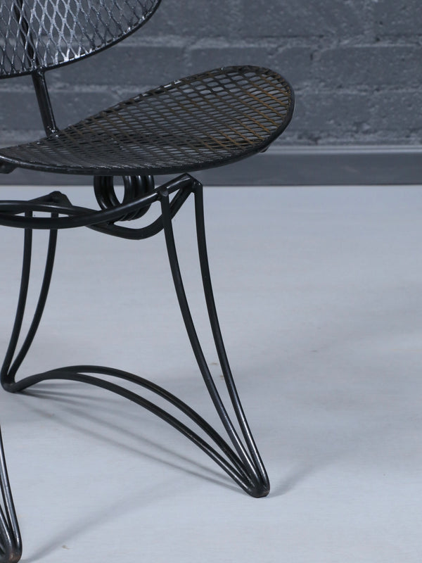 Pair Homecrest "Casino" Mesh Iron Clamshell Style Chairs, c.1960’s