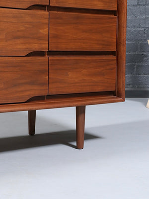 Mid-Century Modern  9-Drawer Walnut Dresser by Kent-Coffey, c.1960’s
