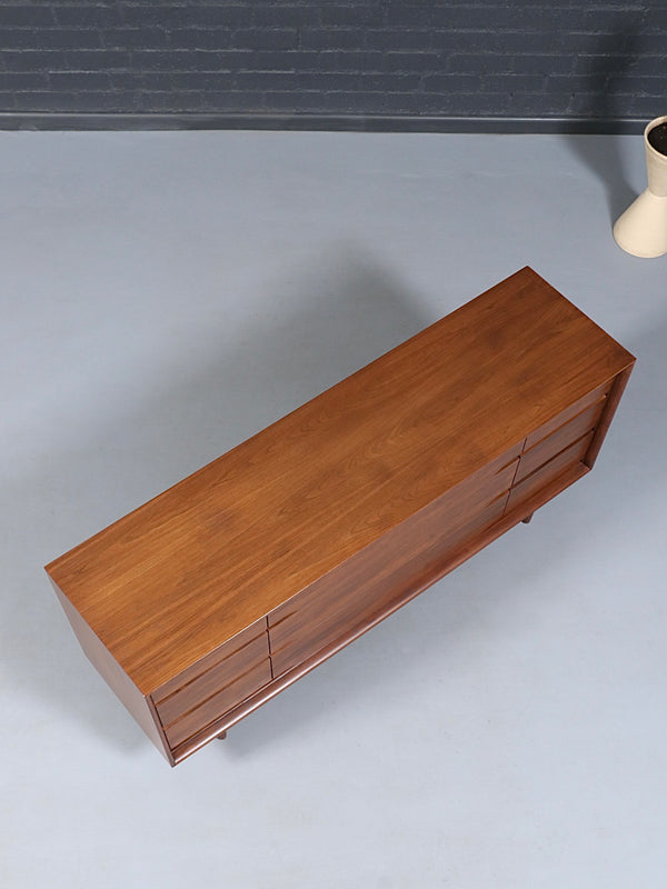Mid-Century Modern  9-Drawer Walnut Dresser by Kent-Coffey, c.1960’s