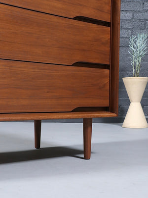 Mid-Century Modern Walnut Highboy Dresser by Kent-Coffey, c.1960’s