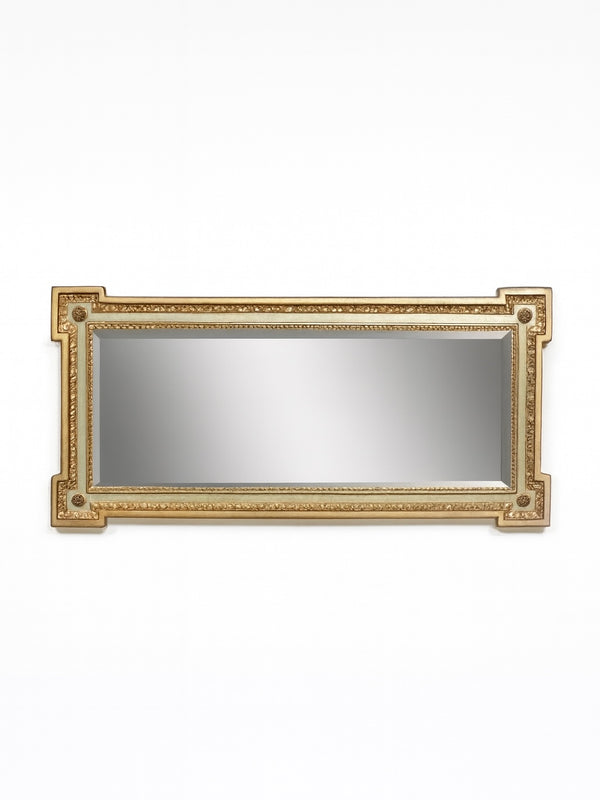 Italian Neoclassical Style Giltwood Mirror w/ Corner Rosettes, c.1950’s