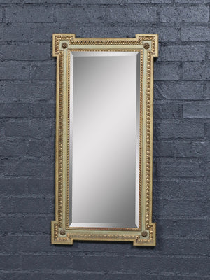 Italian Neoclassical Style Giltwood Mirror w/ Corner Rosettes, c.1950’s