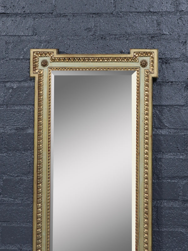 Italian Neoclassical Style Giltwood Mirror w/ Corner Rosettes, c.1950’s