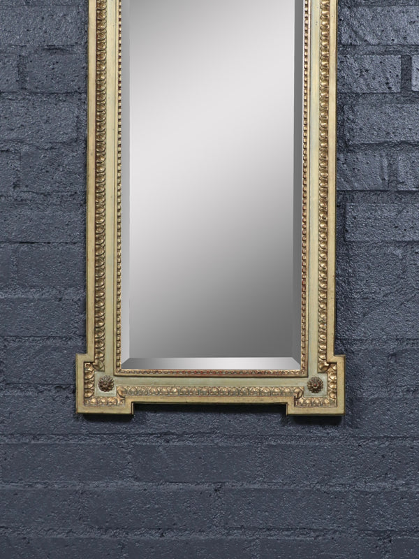 Italian Neoclassical Style Giltwood Mirror w/ Corner Rosettes, c.1950’s