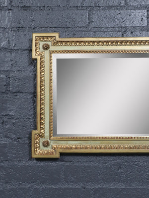 Italian Neoclassical Style Giltwood Mirror w/ Corner Rosettes, c.1950’s